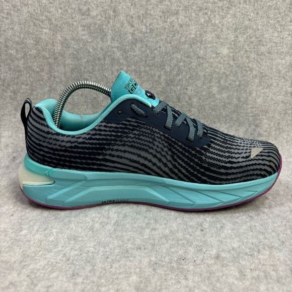 Skechers Go Run Forza 4 Womens Shoes Size 7 Blue Running Sneakers Comfort 128095 - Picture 6 of 9